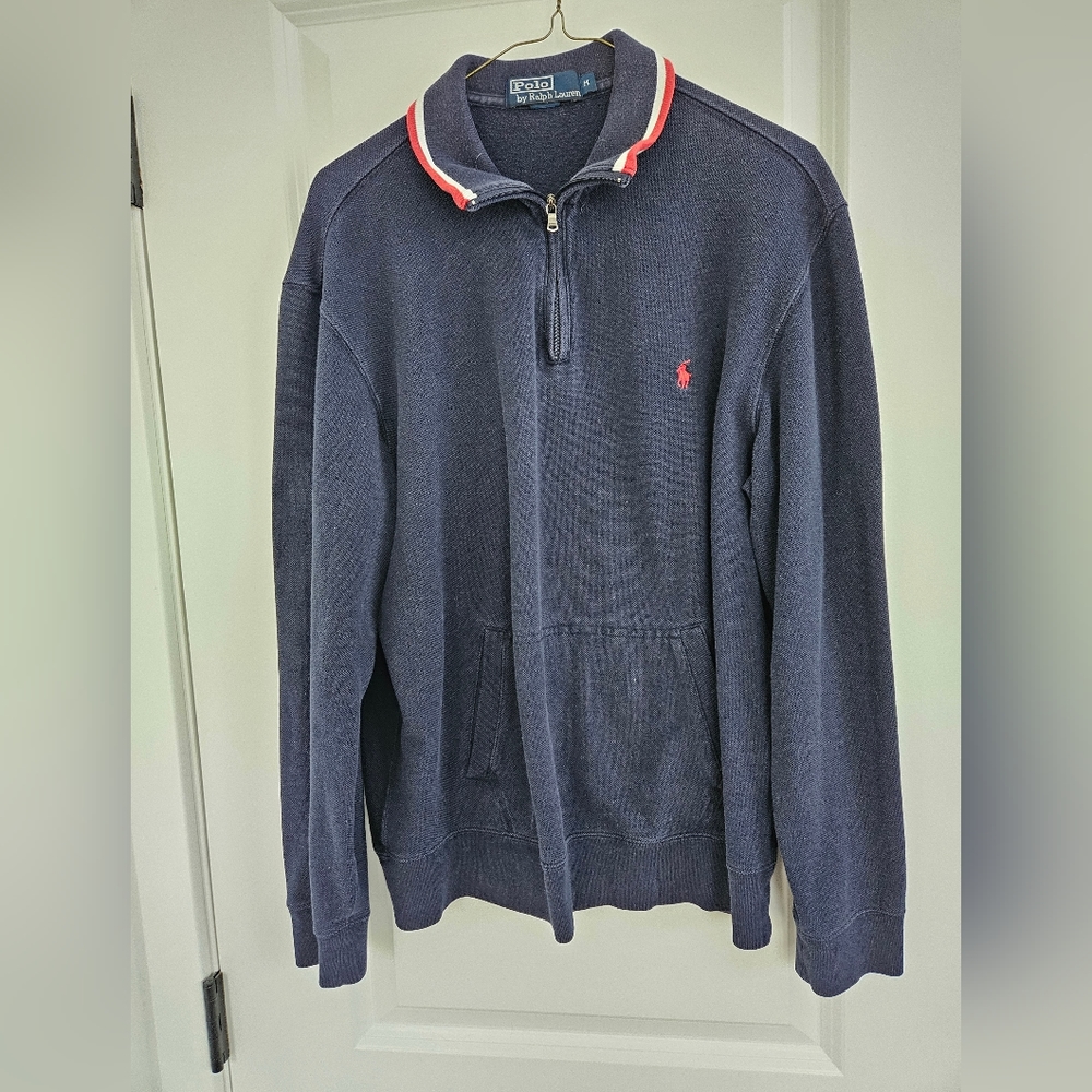3 for $25 Logo clothing Polo by Ralph Lauren quarter zip sweatshirt M